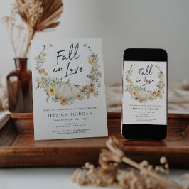 Convites Floral Harvest Pumpkin Fall in Love Chá de panela