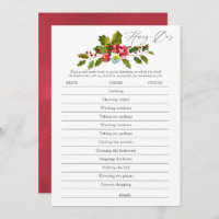 Floral Holly jogo de Chá de panela de Natal