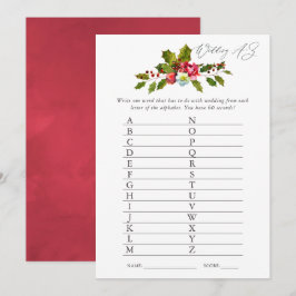 Convites Floral Holly jogo de Chá de panela de Natal