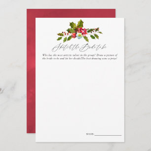 Convites Floral Holly jogo de Chá de panela de Natal