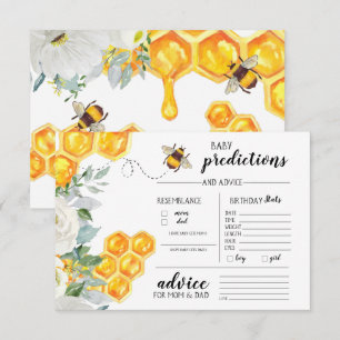 Convites Floral Honeycomb Bumble Bee Jogo de Adivinhação