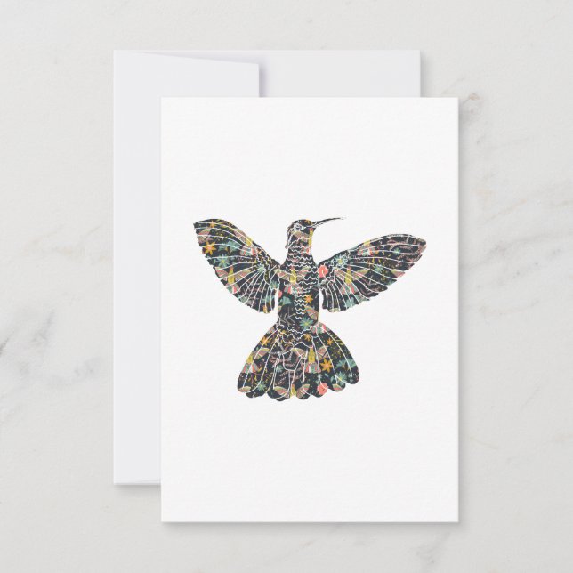 Convites Floral Hummingbird (Frente)