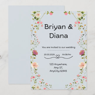 Convites Floral Invitation 