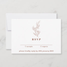 Convites Floral Kindly Responde Terracotta Boho Autumn