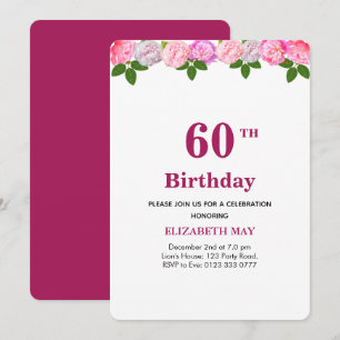 Convites Floral & Laurel deixa 40º, 60º aniversário