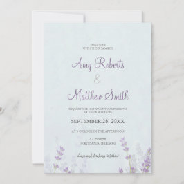 Convites Floral Lavander Wedding