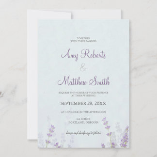 Convites Floral Lavander Wedding