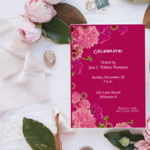 Convites Floral magenta