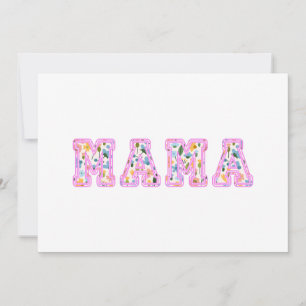 Convites Floral Mama Retro Mãe Boho Mãe