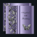Convites Floral MauveSilver da Borboleta aniversário de 30<br><div class="desc">Zizzago O Designer Original Zizzago Elegante aniversário de 30 anos Butterfly Mauve Purple Lilac Silver Floral Exotic Rich Floral Exotic Floral Invitation classy impressionante zazzle na moda moderna sofisticada Festa de aniversário 21 rua 40º 50º 70. Copyright © 2000-2011. Zizzago</div>