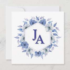 Convites Floral Memorial Invitation 5.25" Square Flat Card