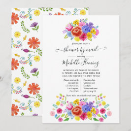 Convites Floral Mexicano Fiesta Chá de fraldas por Mail
