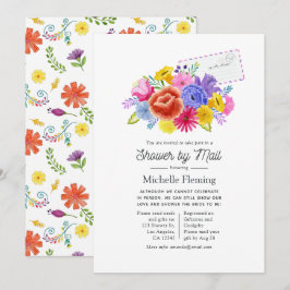 Convites Floral Mexicano Fiesta Chá de panela por Mail