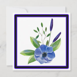 CONVITES FLORAL MODERNO, DENTRO VAZIO, PLACA QUADRADA