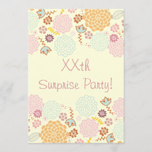 Convites Floral moderno do rico da festa de aniversário da