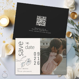 Convites Floral moderno minimalista azul e soprado