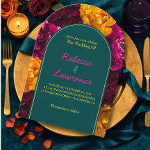 Floral moderno rosa verde amarelo