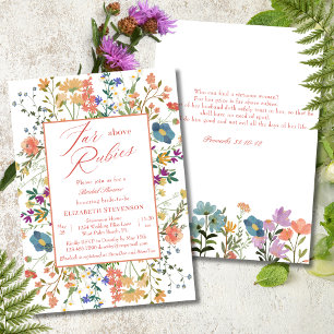 Convites Floral Muito Acima das Rubis Provérbios 31 Chuveir