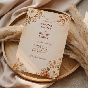 Convites Floral Outono Quente