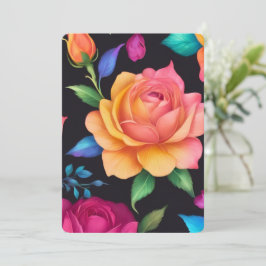 Convites Floral Patern Rosa