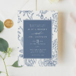 Convites Floral Periwinkle Elegant Wedding<br><div class="desc">Convite para Casamento Elegante Floral Periwinkle</div>
