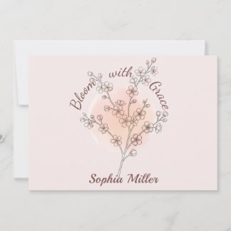 Convites Floral Personalizado com Nome de Cerejeira