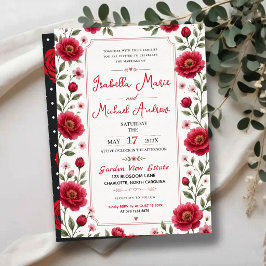 Convites Floral Pink Botanical Elegant Garden