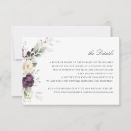 Convites Floral Purple Greenerase Detalhes do Casamento Ins