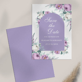 Convites Floral Purple lavanda Salve A Placa Date