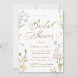 Convites Floral Romantic Bridal Shower Invitation