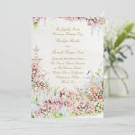 Convites floral romantic swan chic calligraphy wedding