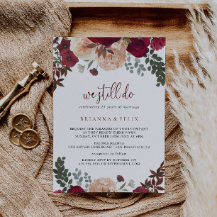 Convites Floral Rosa Brilhante Ainda Fazemos Renovação De V