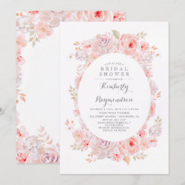 Convites Floral Rosa | Chá de panela Elegante Vintage
