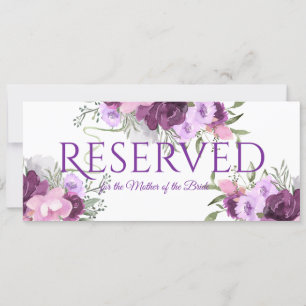 Convites Floral Roxo Reservado