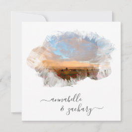 CONVITES ** FLORAL + RSVP - QR RAINBOW AR11 BEACH WEDDING