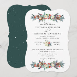 Convites Floral Rústico | Casamento Botânico de Inverno