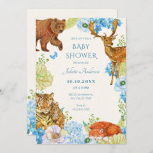 Floral safari lenhário chá de fraldas natural