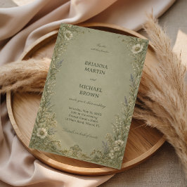 Convites Floral Salvia Vintage