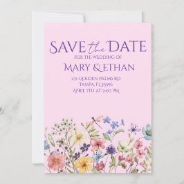 Convites Floral Save the Date Wedding Invitation 