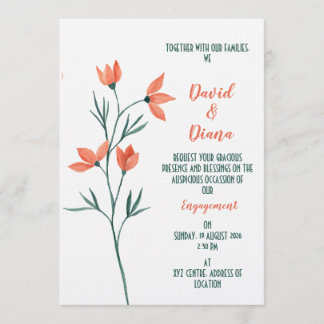 Convites Floral Simples 