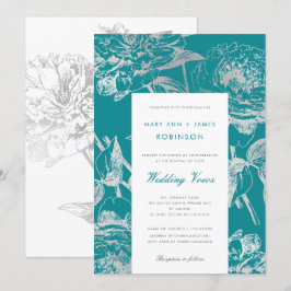 Convites Floral Simples de Renovação de Vow do Casamento de