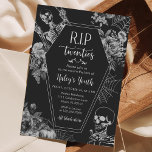 Convites Floral Skull RIP 200ª Parte aniversário de 30 anos<br><div class="desc">Convite de festas aniversário de 30 anos de RIP de 2000 de crânio floral</div>
