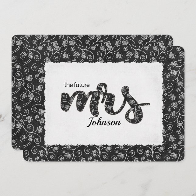 Convites Floral Sra. Chá de panela Conite (Frente/Verso)