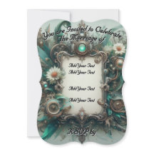 Floral Steampunk Wedding Green e Silver