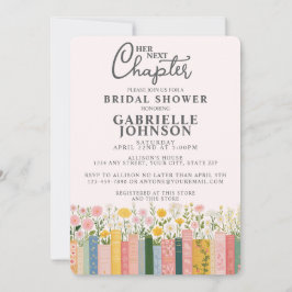 Convites Floral Storybook Her Next Chapter Bridal Shower 