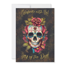 Floral Sugar Skull Day of the Dead English