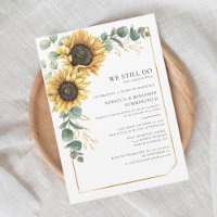 Floral Sunflower Eucalyptus Wedding Vow Renewal
