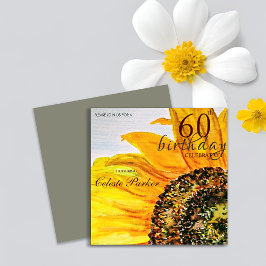 Convites Floral Sunflower Milestone Aniversário