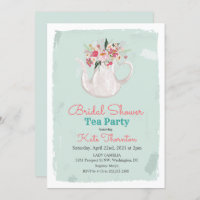 Floral Teapot Party Chá de panela