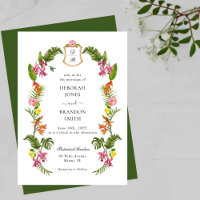 Floral Tropical & Monograma de Folhagens